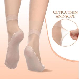 10 paar transparante nylon sokken voor dames - Ademend en comfortabel - Fijne kousen met boekcomfort