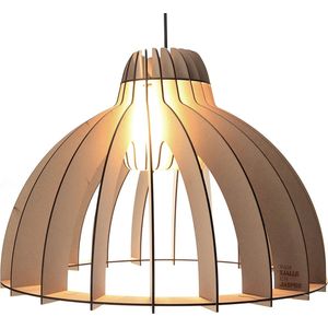 Van Tjalle en Jasper | Granny Smith hanglamp - Naturel | Bouw pakket | MDF (hout) | Hout kleur | E27 fitting | Laser gesneden | Sfeer licht | Sfeervolle verlichting | Uniek Dutch Design