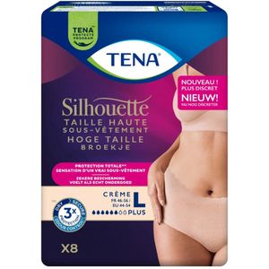 Tena Silhouette Plus Creme - Hoge taille - 6 pakken van 8 stuks