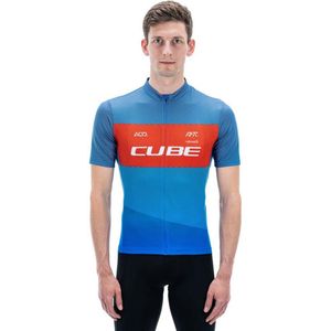 Cube Teamline Cmpt Korte Mouw Wielertrui Blauw M Man