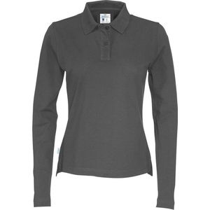 Cottover POLO PIQUE LONG SLEEVE LADY - GOTS GECERTIFICEERD 141017 - Antraciet - L