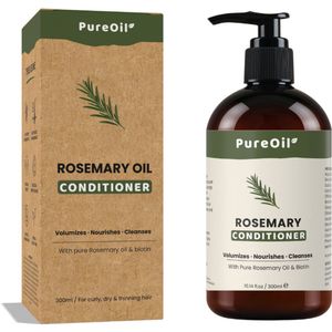 PureOil - Rozemarijn Olie Conditioner - 300ml - Haargroei Incl. Biotine - Anti Roos - Haarverzorging - Rosemary Oil - Incl. Ebook - Sinterklaas Cadeautjes - Black Friday Deals 2025