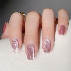 Inovra - Kattenoog ontwerp voor vierkante kunstnagels, middelgroot, glanzend - Nagel opdruk tool