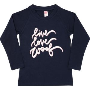 Vinrose Longsleeve Wyn - T-shirt - Lange mouwen - Donkerblauw - Meisjes - Maat: 98/104
