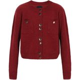 DreiMaster Klassik Gebreid vest  rood gemêleerd