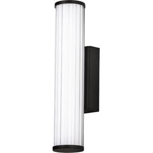 Lumidora Wandlamp 74403 - Voor binnen - AUDREY - Ingebouwd LED - 8.0 Watt - 500 Lumen - 3000 Kelvin - Zwart - Wit - Kunststof - Badkamerlamp - IP44