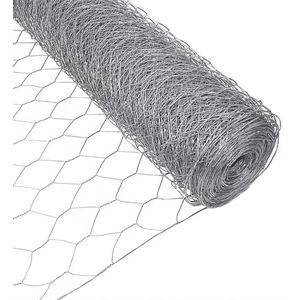 Kippengaas - 50cm x 25m - Schermgaas - Kippengaas zeshoekig - Maaswijdte 27mm - verzinkt staal - zeskantig maaswijdte - Multifunctioneel - Zilver