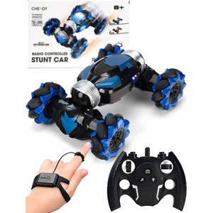 Chéroy RC Stunt Car - Blauw - Hyper 4WD Twist - Radiografisch Bestuurbare Stunt Auto - RC Auto - Offroad - Voor Binnen en Buiten