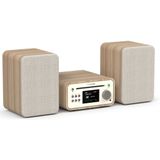 Pure - Classic Stereo Mini - Microstereosysteem - Katoenwit/Eiken