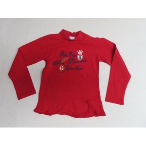 Trui - Meisje - Rood - Ruches aan onderkant - 6 jaar 116