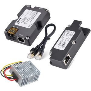 PoE Injector, 150W GigE Passive PoE Injector for with Surge and ESD Protection + DC Step UP Converter 12V To 48V for Dish V2 Internet Kit