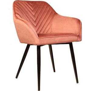 SET DEAL: 4 stuks Eetkamerstoel Darcio roze velvet