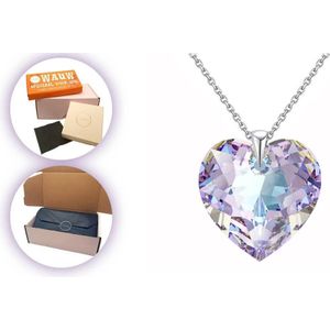 CHARO Sieraden Vrouw - Swarovski - Ketting - Paars - Zilver - Cadeau