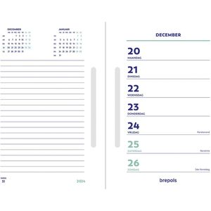 Brepols Kalender 2024 • Weekomlegblok NL met sleuf • losbladig • 10 x 15 cm