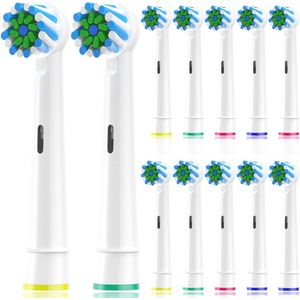 Opzetborstels voor elektrische tandenborstels - Compatibel met meerdere modellen - 12 stuks