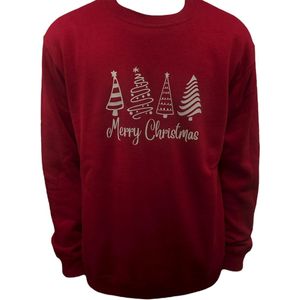 Merry Christmas| Foute Kersttrui Dames Heren | Kerstcadeau | Kerstpakket | Rood | maat M