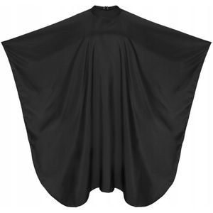 FOX Kapperscape met siliconen halsband - Zwart