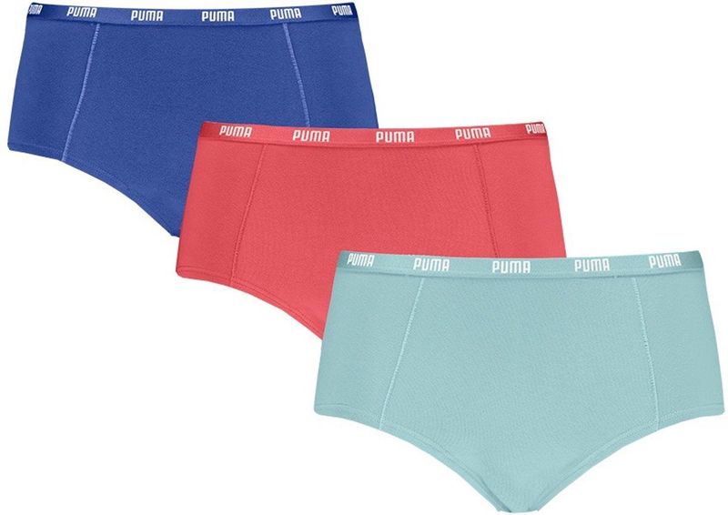 PUMA - 3-pack Mini Boxershorts - Groen en Zwart - Dames
