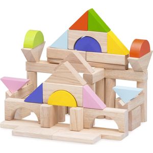 Wonder World - Houten Blokken - 50 Stuks