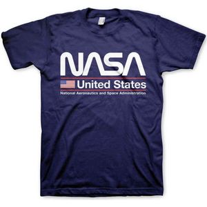 NASA Heren Tshirt -S- United States Blauw