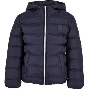 Urban Classics - Basic Bubble Jacket - Kinder Jas - Blauw/Wit - 100% Nylon