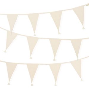 A Little Lovely Company - Vlaggenlijn slinger katoen, kinderkamer bruiloft - crème