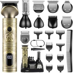 Baardtrimmer - Alles-in-één - baardverzorgingsset - met precisiemessen -Professioneel baard scheer kit