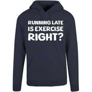 7311 - Hoodie - Running late-Navy-XL