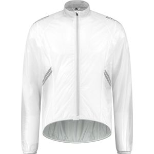 21Virages Fiets regenjack 15000MM waterdicht en ademend Unisex Bruto Transparant Wit  - M