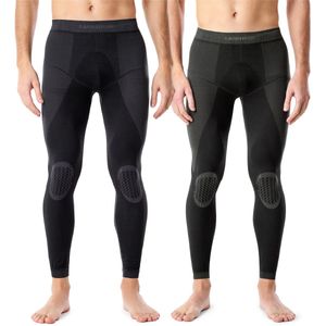 Ladeheid Thermobroek 2 Pack Set - Thermo ondergoed – Heren - Thermo Legging – Grafiet-Kaki – L - LA-LA40-MEN-Pants-2B