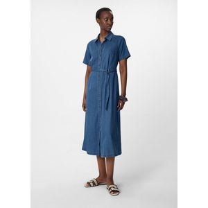comma - Midi-overhemdjurk - Denim - Blousejurken