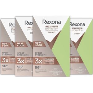 Rexona Deo Creme - Maximum Protection Sport Strength - 4 x 45 ml