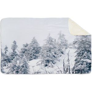 Fleecedeken Winter op de berg, FD2023611, Plaid, 96x146cm, Polyester Sherpa