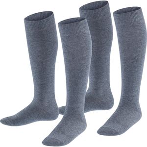 ESPRIT - Kniekousen - Grijs Light Grey Melange - Multipack 2 paar - Katoen