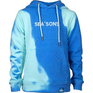 SEA'SONS - Hoodie Jongens/Meisjes - Kleurveranderend - Tie-Dye - Blauw/Mint - Maat 134