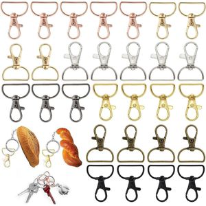 35 stuks sleutelringsluiting karabijnhaak met draaisluiting - 25 mm D-ring - kleine karabijnhaak - kreefthaak - sleutelring haak - doe-het-zelf handwerk - sleutelhanger .