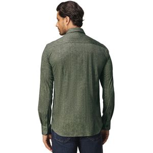 Overhemd State of Art groen visgraat button down boord
