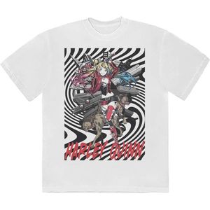 DC Comics Batman - Harley Quinn Spiral Heren T-shirt - L - Wit