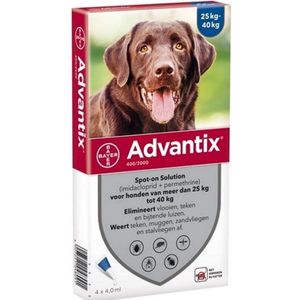 Bayer Advantix Vlooien & Teken Pipetten - Hond 25 tot 40kg - 6 stuks