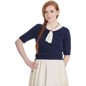 Banned - Ahoy Sail Gebreide trui - S - Blauw
