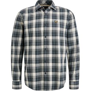 PME Legend Long Sleeve Shirt Twill Yarndyed Check Overhemden Heren - Antraciet - Maat XXL