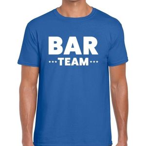 Bar team tekst t-shirt blauw heren - evenementen crew / personeel shirt L