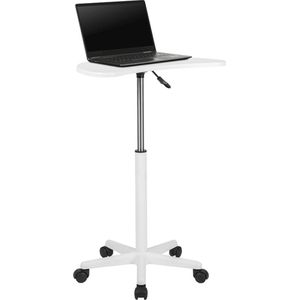 Verstelbaar Laptopbureau met Wielen – Compact en Modern Design voor Thuis en Kantoor
