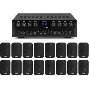 Power Dynamics PV280BT Geluidsinstallatie - 16 Speakers - 8-Zone Versterker - Bluetooth - 800W