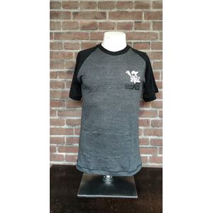 RIXIP Bamboe tshirt grijs / zwart - 2XL #20.11.11