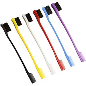 Dubbelzijdige Randborstel Haarborstel met Kam - 6 Stuks voor Stijlvol Haar