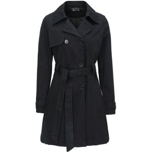 Forplay Cotton Trenchcoat Dames Korte jas - zwart - S