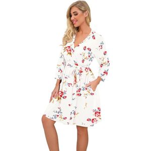 Luvetrex ® Luxueuze Damesbadjas met 3/4 Mouwen en Verstelbare Sash Sluiting