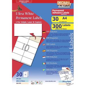 Decadry Etiketten / Labels 105 x 57 mm