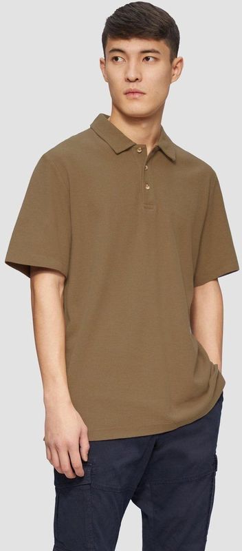 Shirt - Effen - Katoen - Polokraag - Kwartmouw - Normale Pasvorm